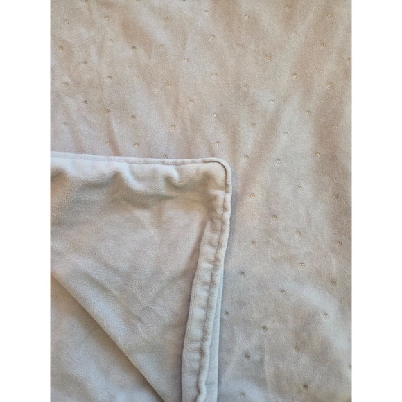 Pottery Barn Kids Other - Pottery Barn Kids Purple Gold Chamois Baby Blanket Stroller Plush Velour 30x40